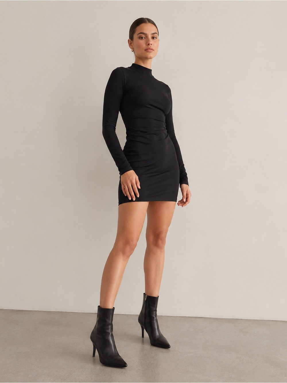 Linea Paolo Black Leather Pointed-Toe Stiletto